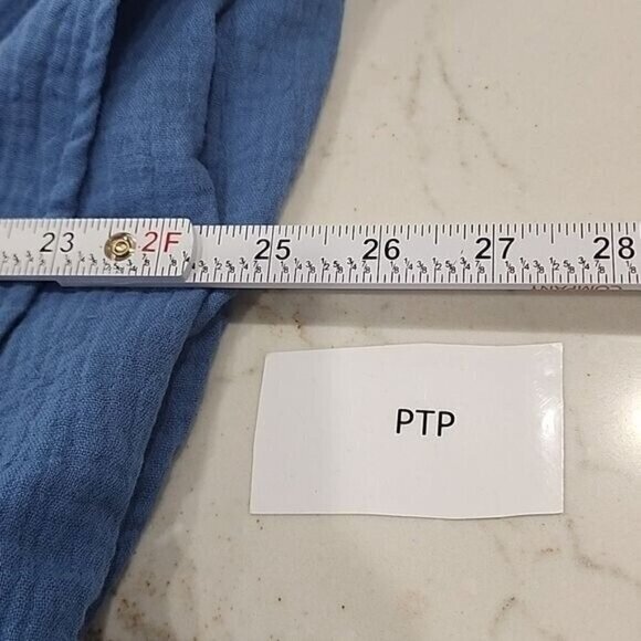 ARIA Handmade Tunic Top Gaucha blue Womens NWT S/M - Picture 10 of 11